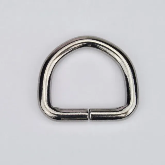 Leather House D-Ring Black 30 mm D-ring gunmetal