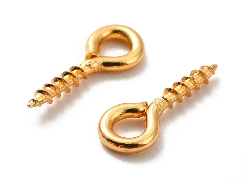 La Petite Epicerie schroef oogjes goud 18K 20 stuks RVS
