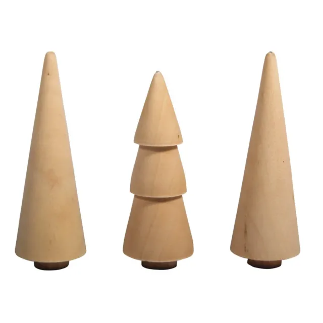 LTC-Leiden houten bomen 8x2,9 cm beukenhout 3 stuks