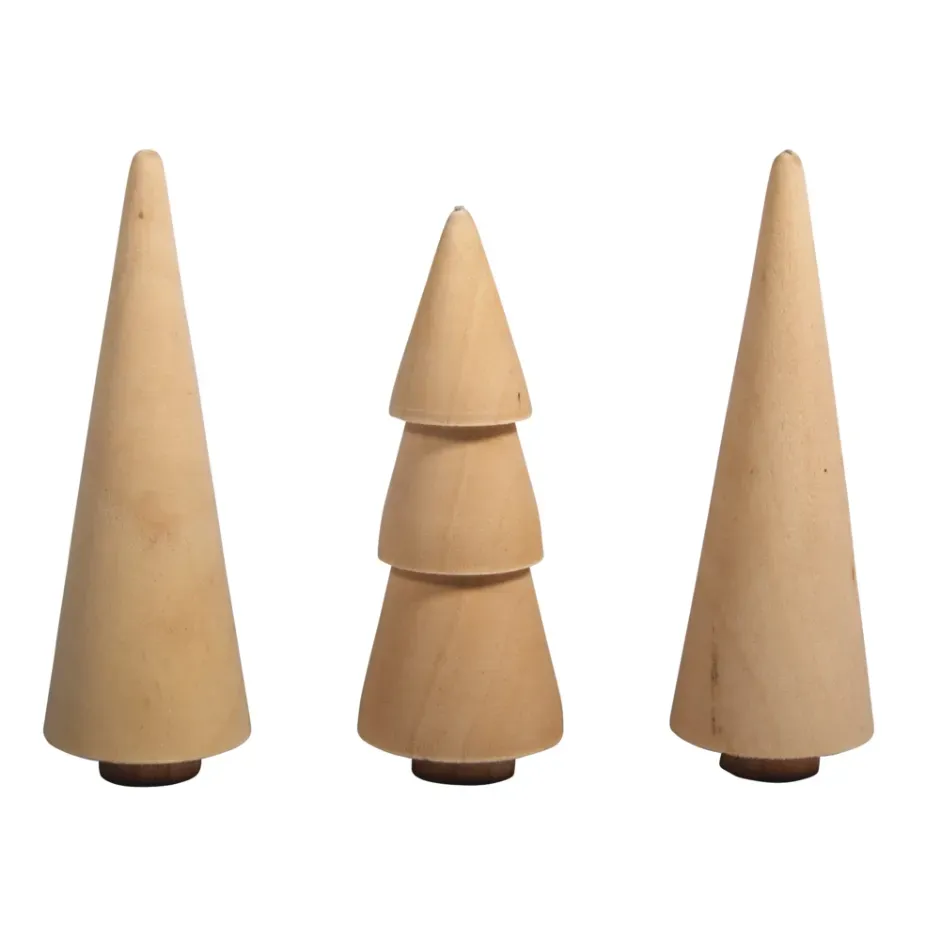 LTC-Leiden houten bomen 8x2,9 cm beukenhout 3 stuks