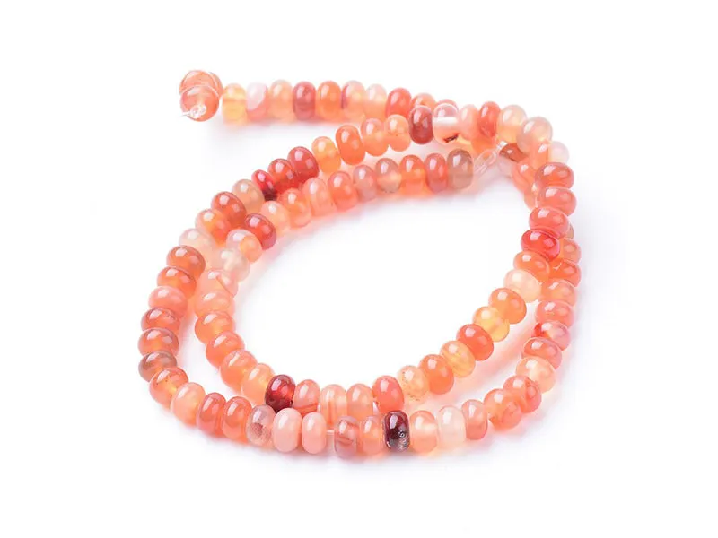 La Petite Epicerie Cornaline rondel kralen 20 stuks natuurlijk