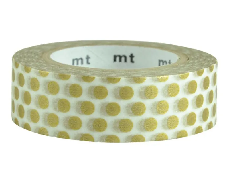 La Petite Epicerie mt masking tape washi pois dorés 7 m