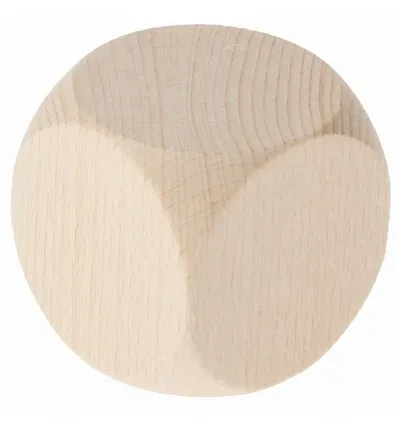 Astrid Brouwers dobbelsteen beukenhout 6x6x6 cm