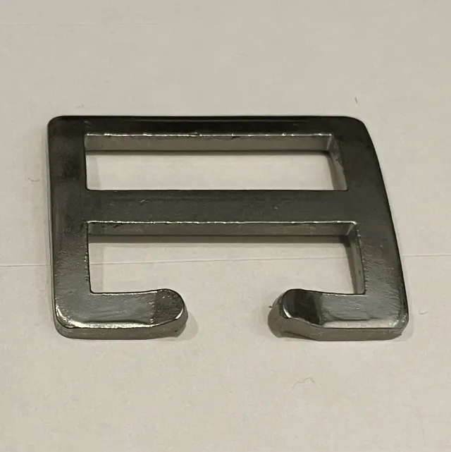 Leather House Schuiver Mat Silver 25 mm metaal