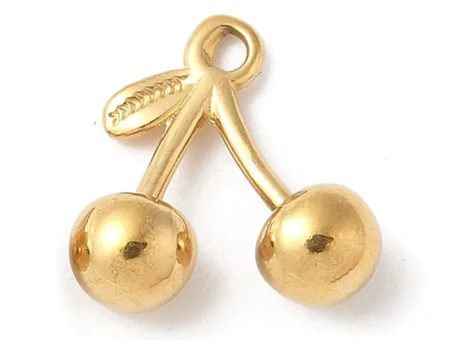 La Petite Epicerie Cerise bedel rvs goud 11,5 mm