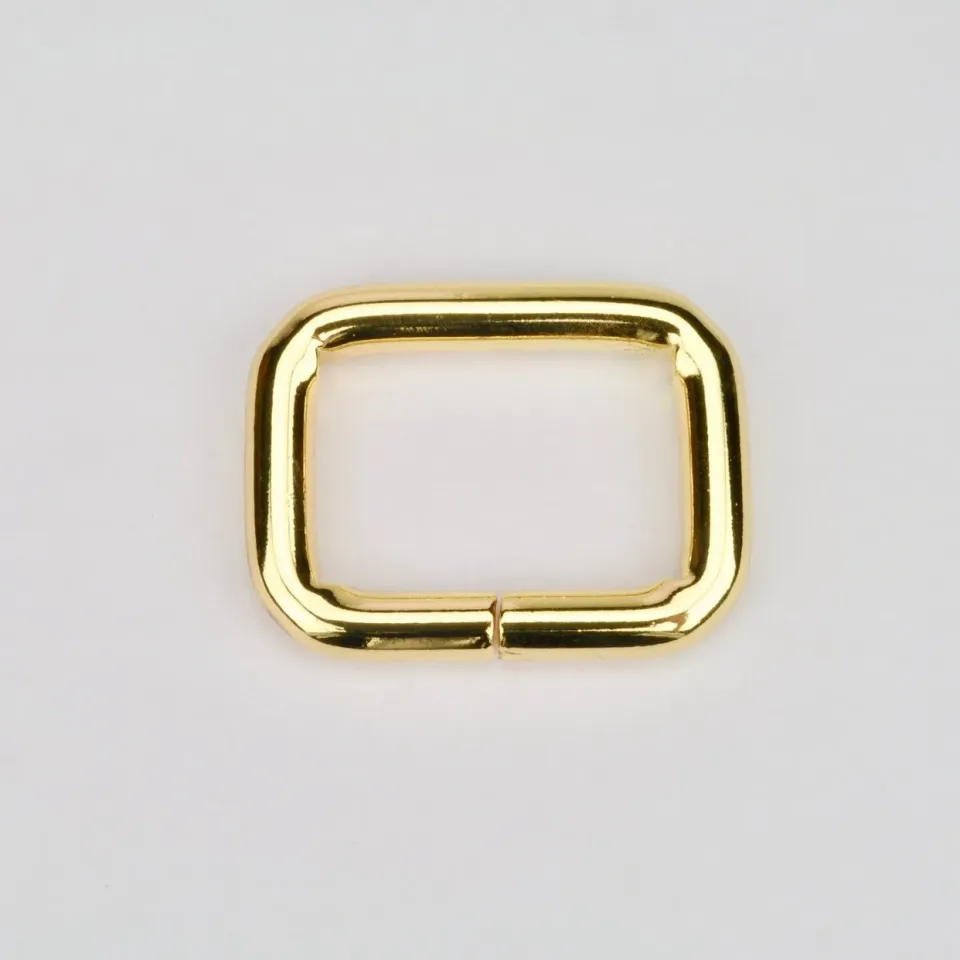 Leather House Rechthoekige Ring tassenring 30 mm per stuk goud
