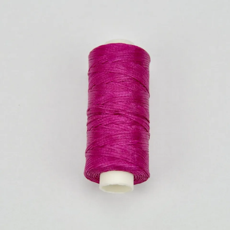 Leather House Gewaxed Polyesterdraad 1 mm Fuchsia 50 m