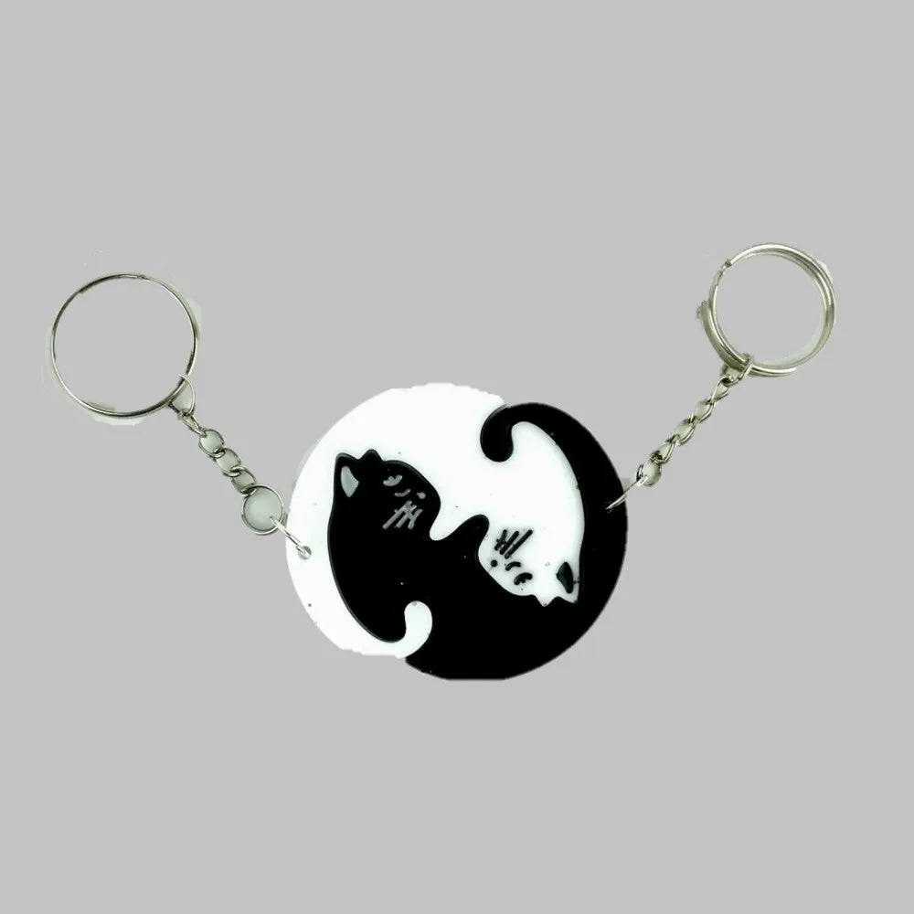 Bijounique Poezen-sleutelhanger siliconenmal 5x9 cm