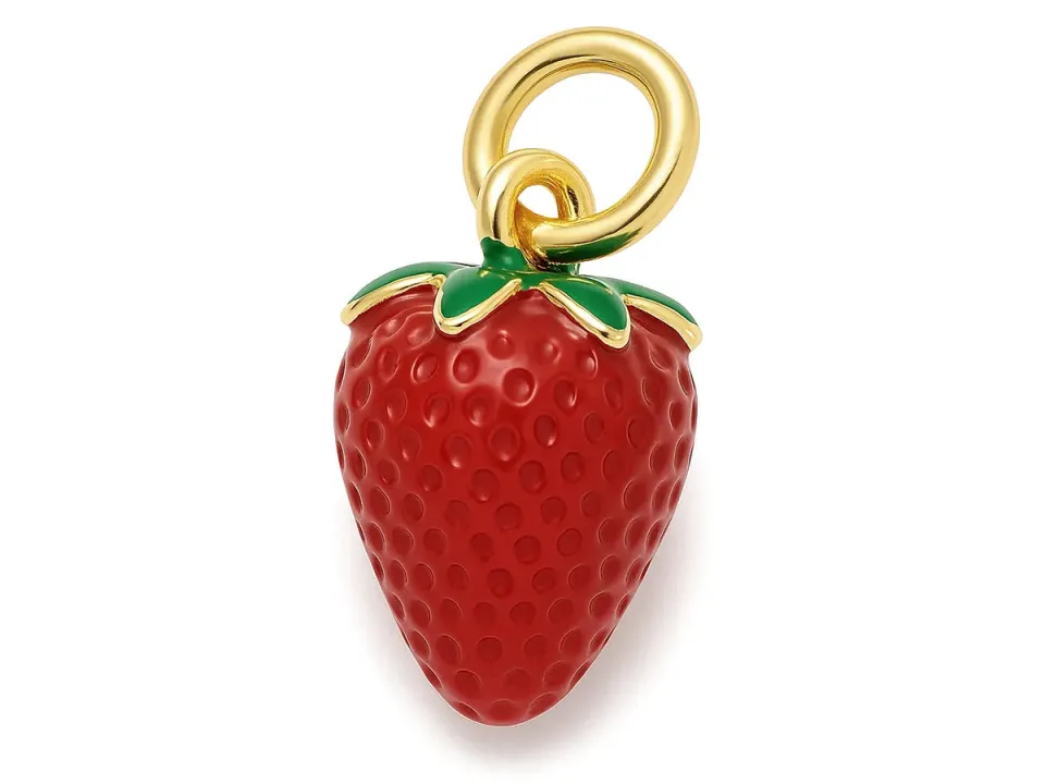 La Petite Epicerie bedel aardbei goud emaille rood per stuk