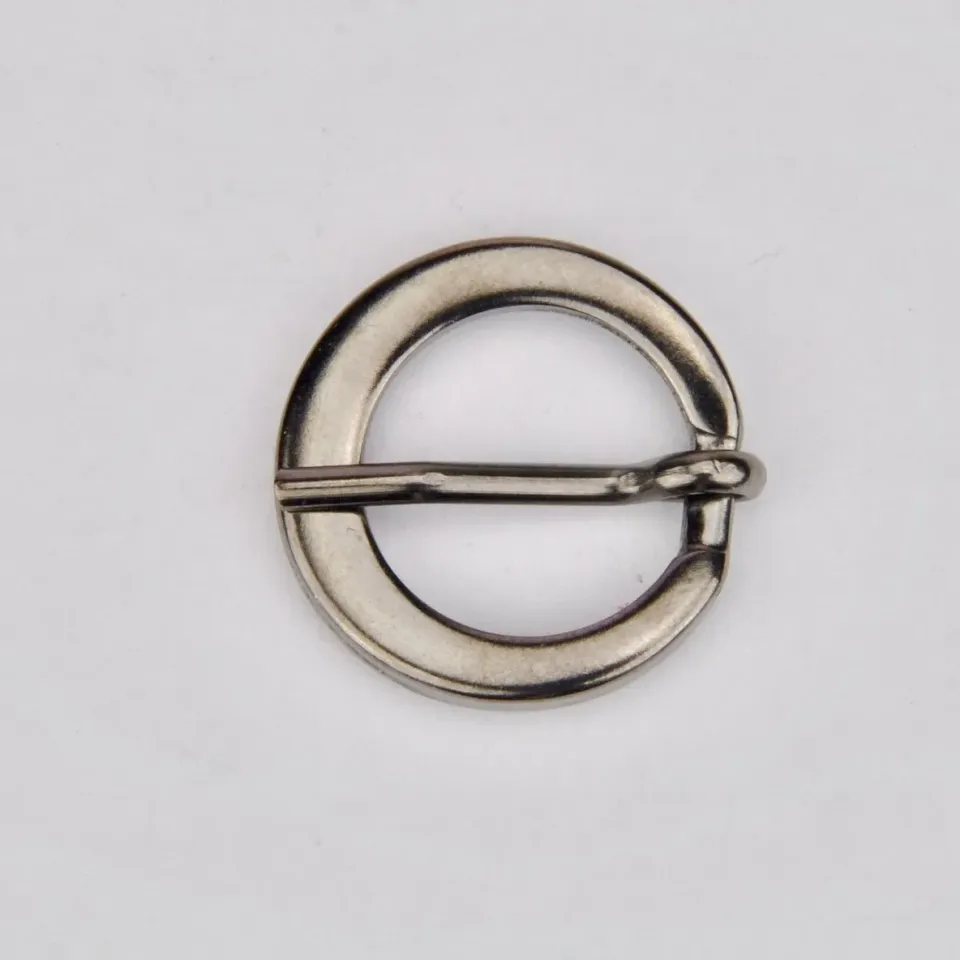 Leather House Black Buckle 7 mm gesp rond zwart 21 mm
