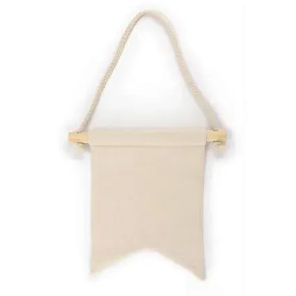 Astrid Brouwers katoenen banner stok 15x20 cm wit