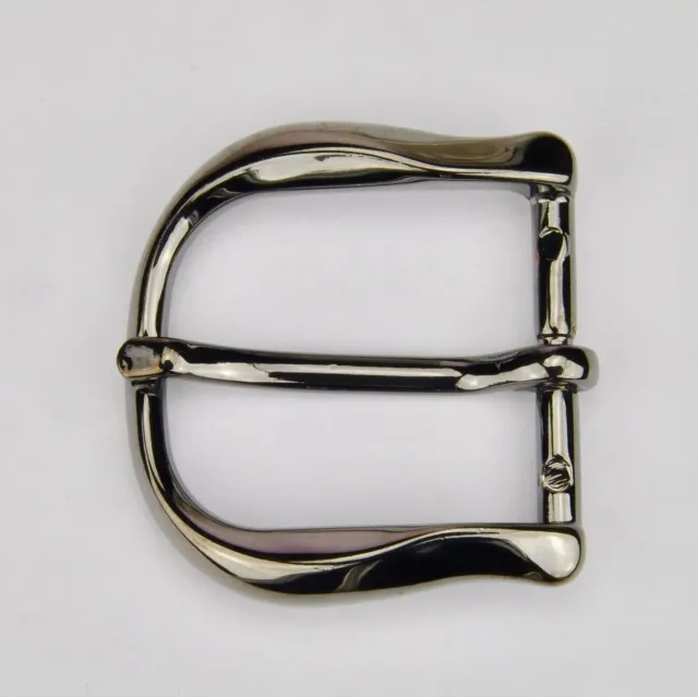 Leather House Gesp Black 30mm riemgesp gun metal