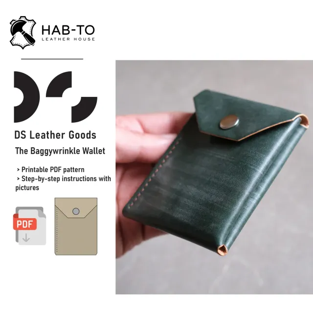 Leather House Baggywrinkle Portemonnee Patroon PDF Leer