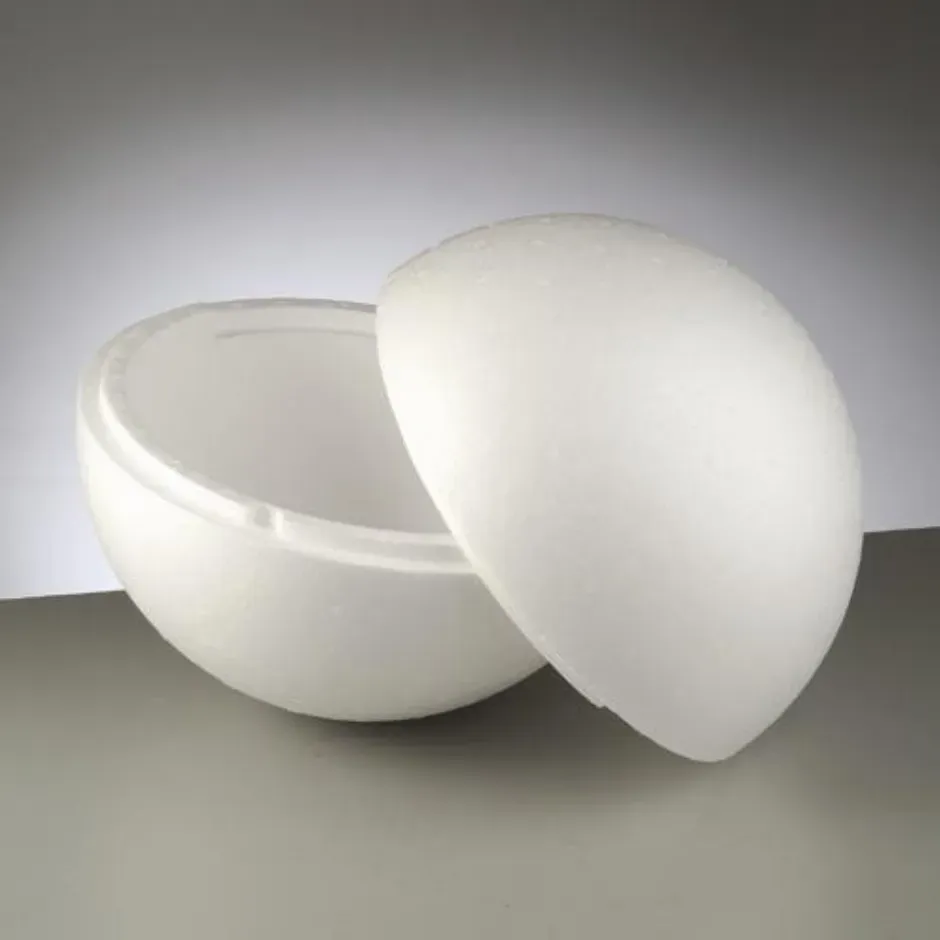 LTC-Leiden styropor bal 15 cm hol tweedelig wit