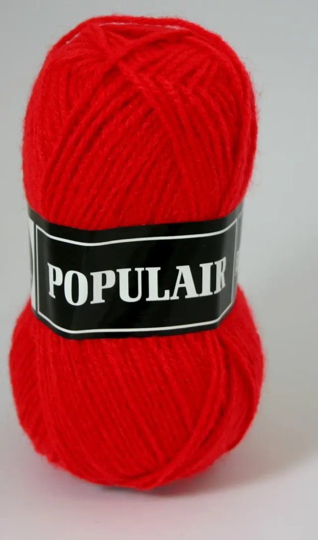 Populair breiwol 40 scharlakenrood 50 gram acryl