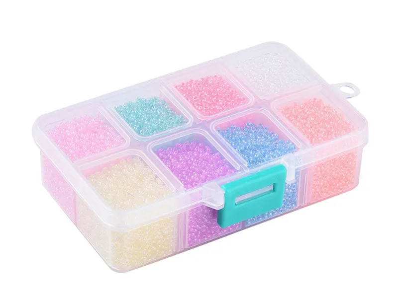 La Petite Epicerie kralendoos 8 kleuren transparant 4200 stuks