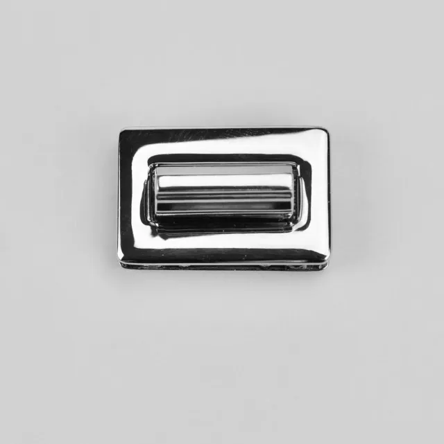 Leather House Square Turn Lock 20x30mm tasslot zilver