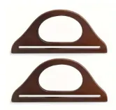 Leather House Houten Tashandvaten 25,4 cm 2 stuks