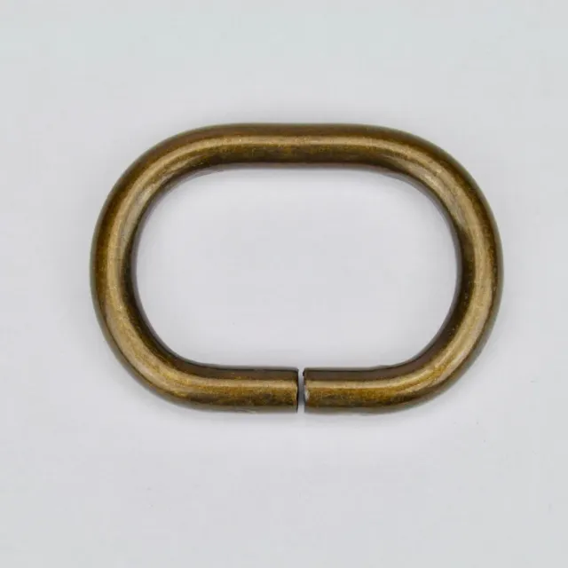 Leather House ovale ring brass 32 mm oudgoud vintage ring