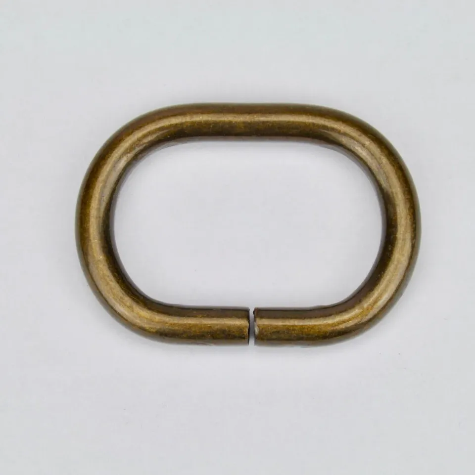 Leather House ovale ring brass 32 mm oudgoud vintage ring