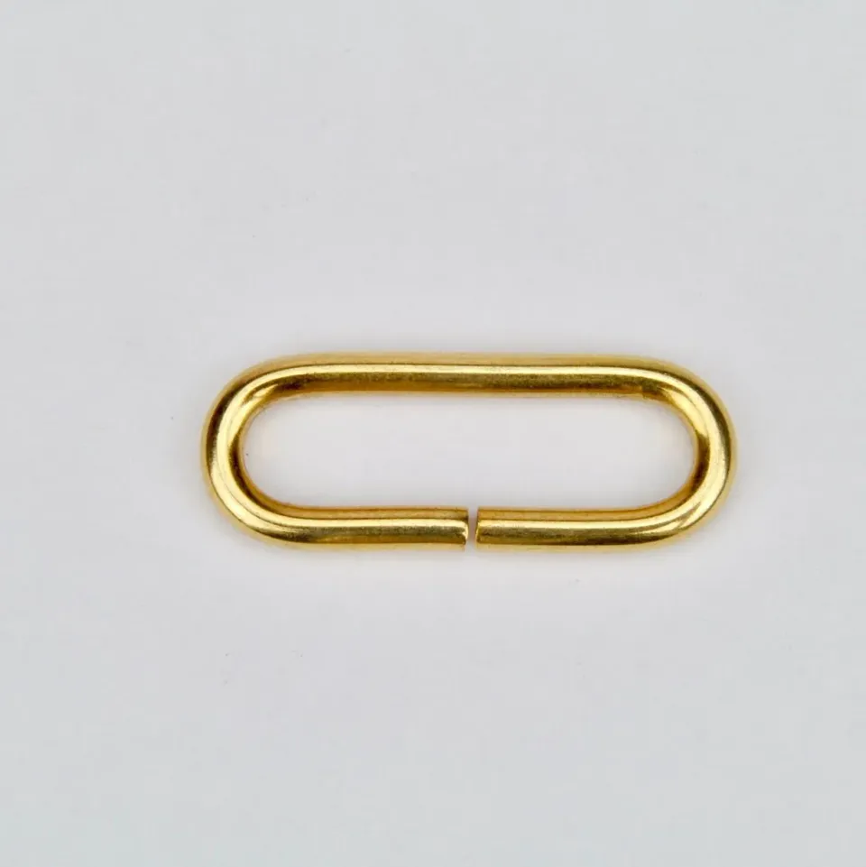 Leather House Ovale Ring Gold 28 mm tassenring goud