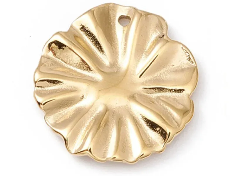 La Petite Epicerie lotus hanger goud 13 x 12 mm