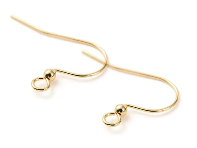 La Petite Epicerie oorbelhaken met parel goud 17 x 22 mm verguld