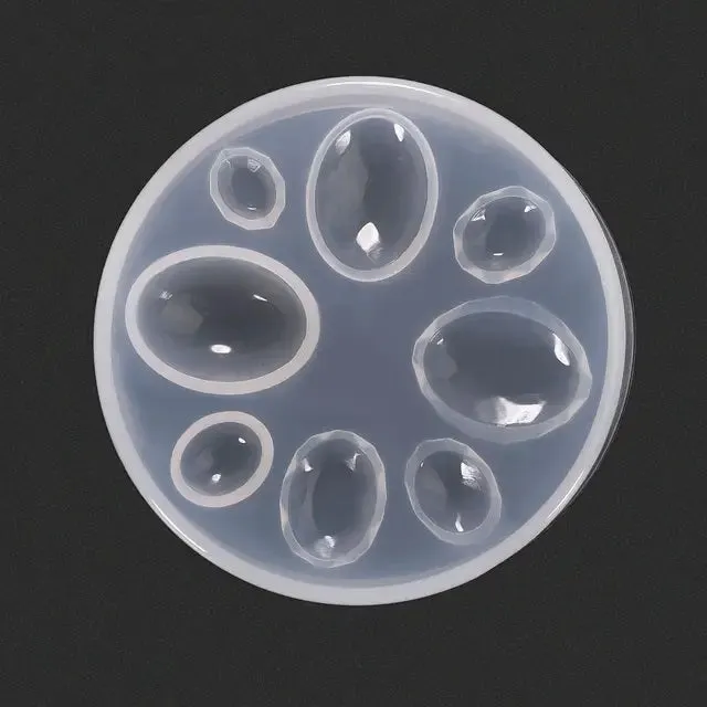 Bijounique 65 Cabochons siliconenmal rond ovaal