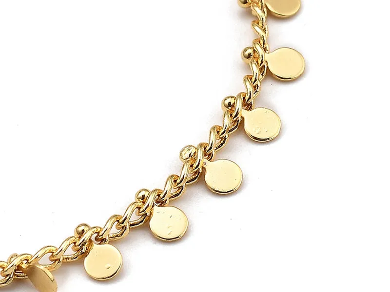 La Petite Epicerie Bedelarmband 19 cm rvs goud met rondjes