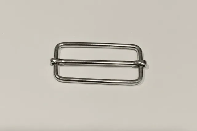 Leather House Slider schuifgesp zwart 40x20x6 mm