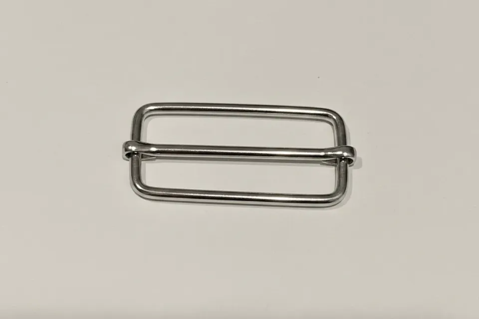 Leather House Slider schuifgesp zwart 40x20x6 mm