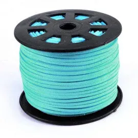 Bijounique Faux suède band turkoois 1,2 mm per meter