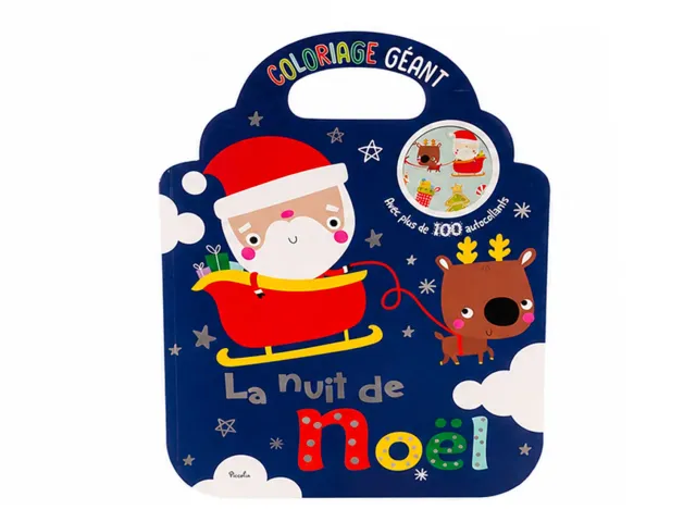 La Petite Epicerie La nuit de Noël reuzenkleurplaat kerst 100 stickers