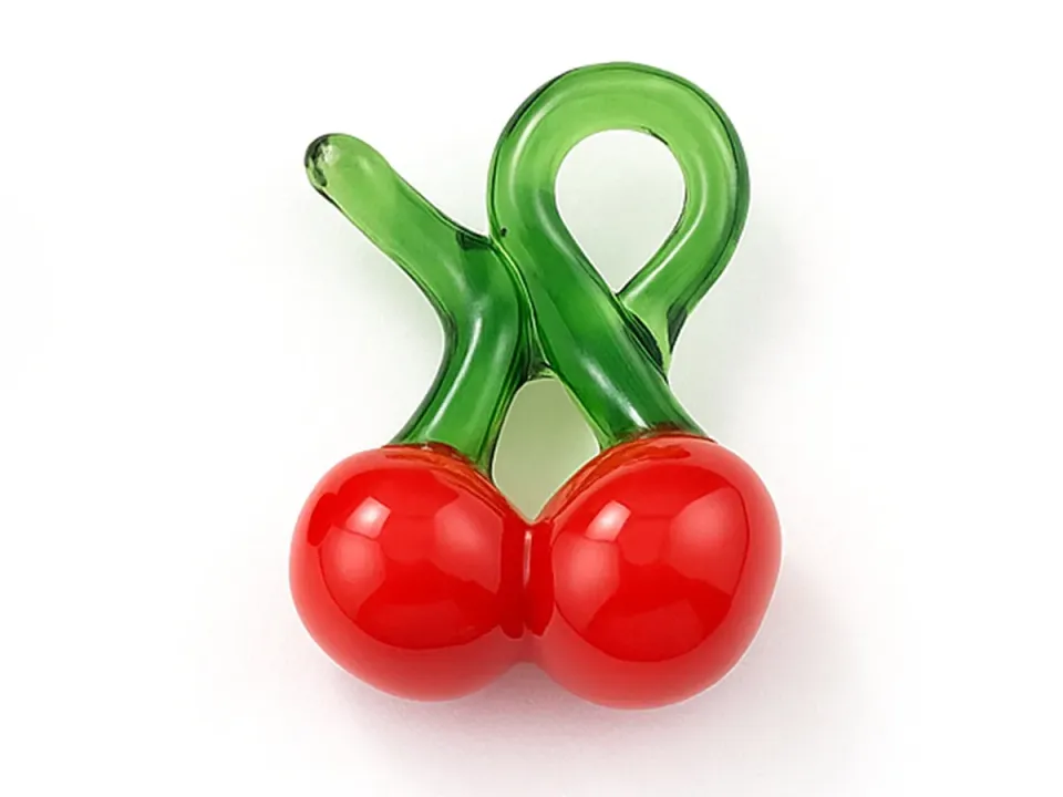 La Petite Epicerie kers hanger glas 19mm rood fruit