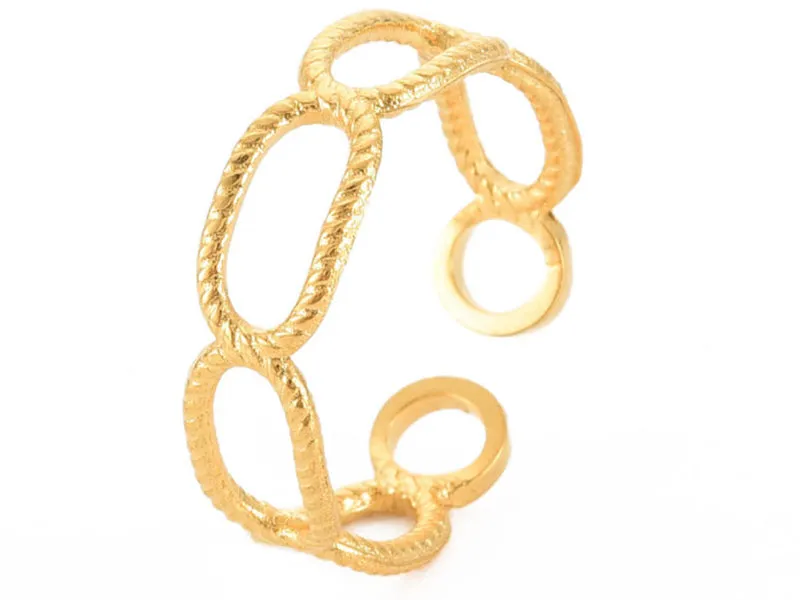 La Petite Epicerie schakel ring goud 18K verguld maillons