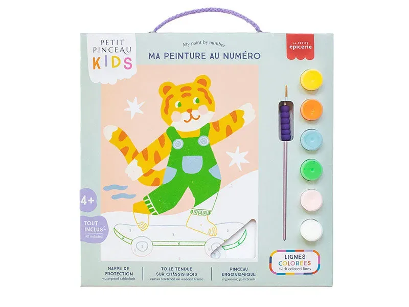 Petit Pinceau Kids Titi Skate schilderen op nummer canvas