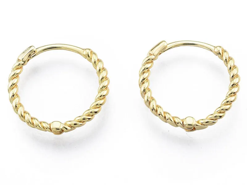 La Petite Epicerie Huggie creolen oorringen goud 15mm paar