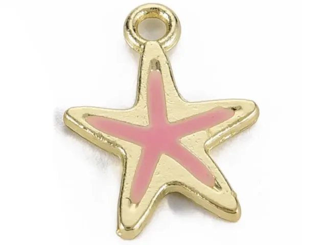 La Petite Epicerie Zeester Bedel Lichtroze Emaille 17 mm