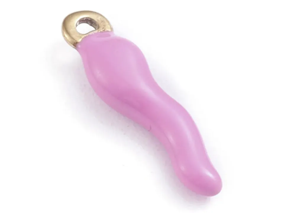 La Petite Epicerie bedel corno paars goud emaille 17,5mm