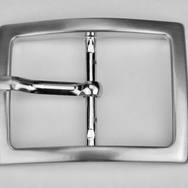 Leather House Matte Silver 40 mm gesp mat zilver