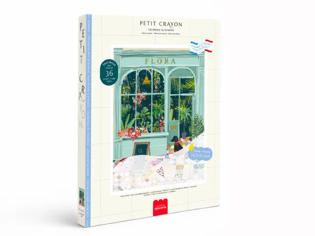 Petit Crayon Flora kleuren-op-nummer set 36 potloden