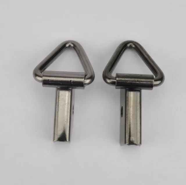 Leather House Souffle Hook Haak 30x20 mm Zwart 2 stuks