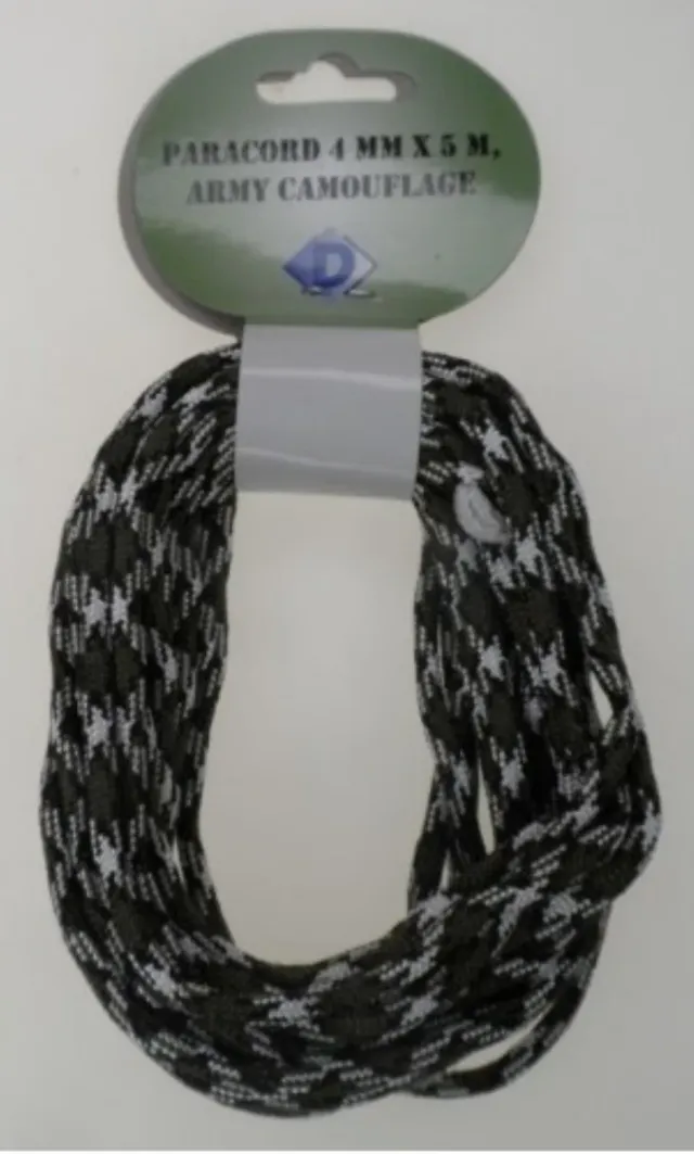 LTC-Leiden Paracord koord 4 mm 5 meter army camouflage sterk