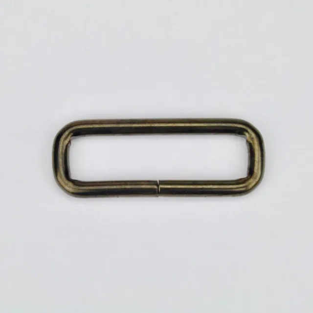 Leather House Rechthoekige Ring 40 mm Black Gun Metal