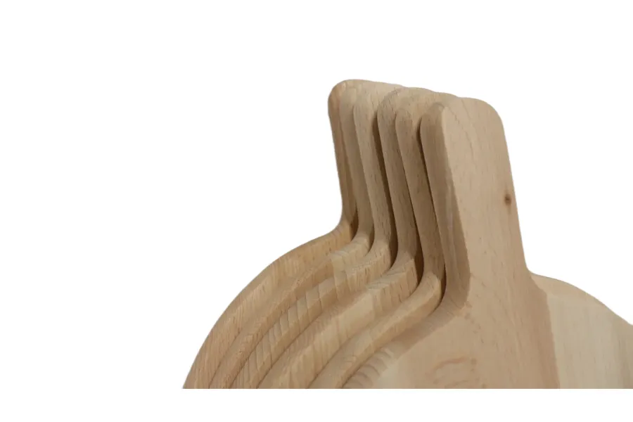 Astrid Brouwers ronde snijplank beukenhout 25 cm