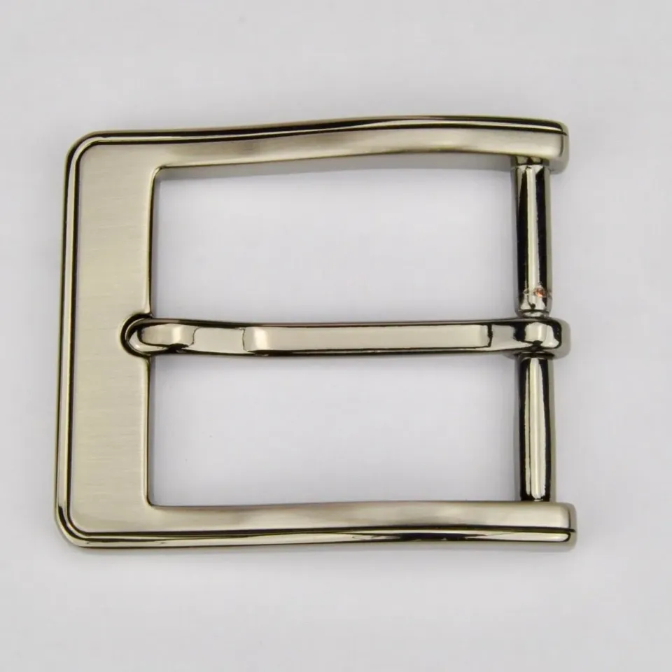 Leather House Gesp 35 mm zilver-zwart voor riemen