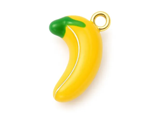 La Petite Epicerie banaan bedel goud emaille per stuk
