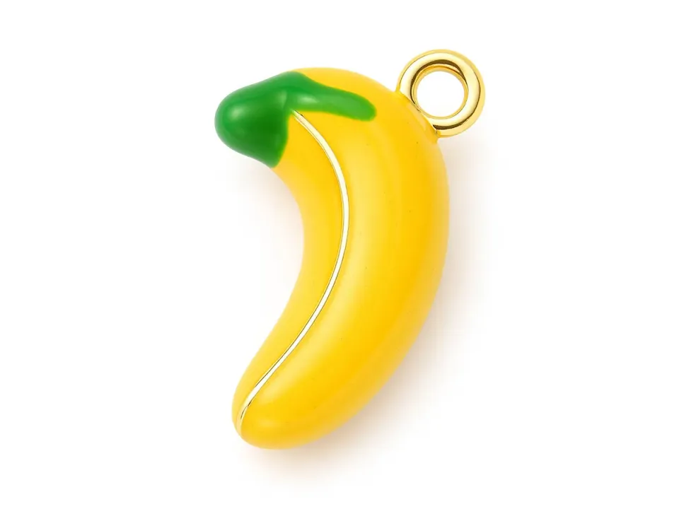 La Petite Epicerie banaan bedel goud emaille per stuk