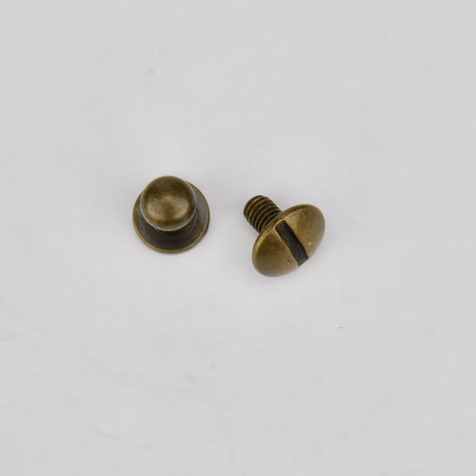 Habto Leather Brass Geweerknop 5 mm oudgoud