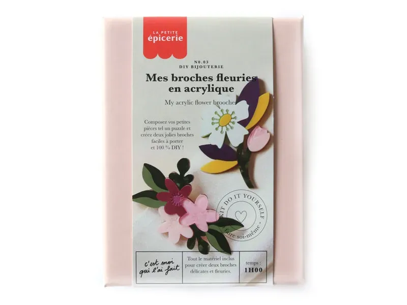 DIY Bijouterie Bloemen broches kit acryl zelf maken